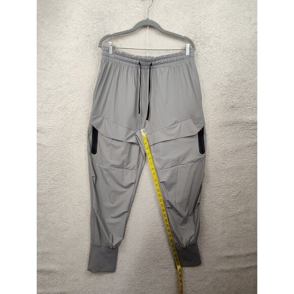 AHA Active Men Pants 2XL Gray Nylon Blend Pull On Drawstring Regular Fit Jogger - Picture 10 of 16